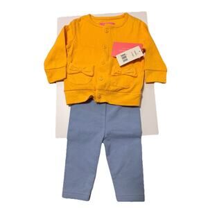 Isaac Mizrahi Baby Blouse Pants Matching Set 3-6 Months NWT 100% Cotton